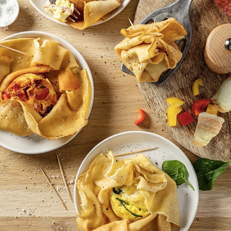 Crêpes quiches aumônières