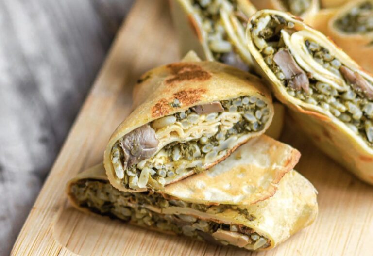 Les crêpes fourrés salés