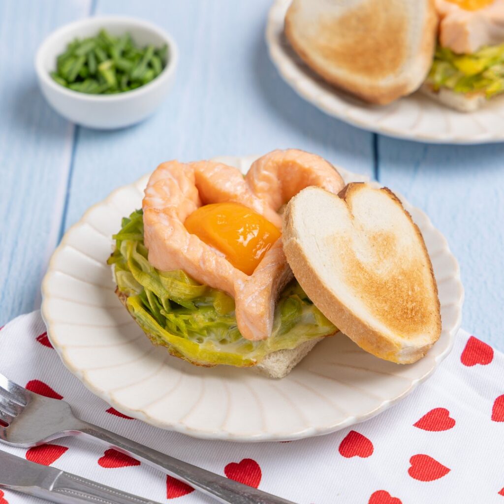Le croque saumon de la Saint Valentin