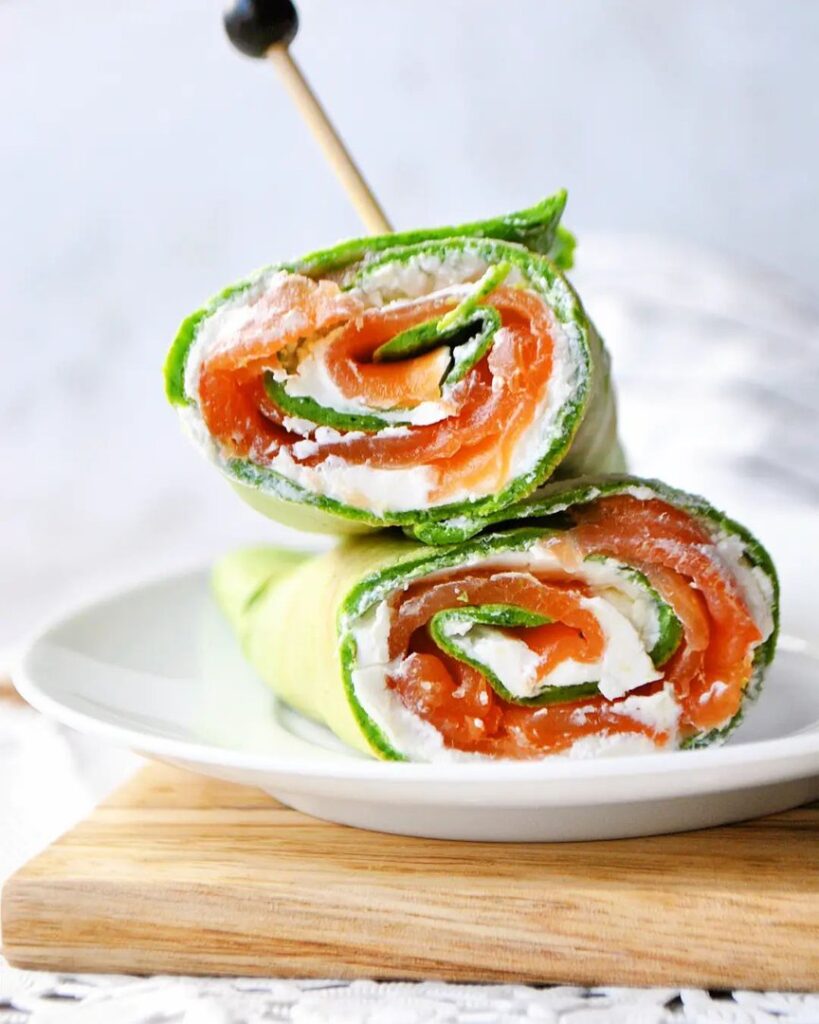 Wrap d’épinard à la truite fumée