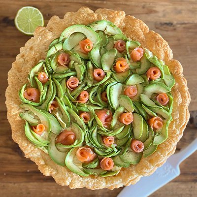 Tarte fraîche saumon avocat