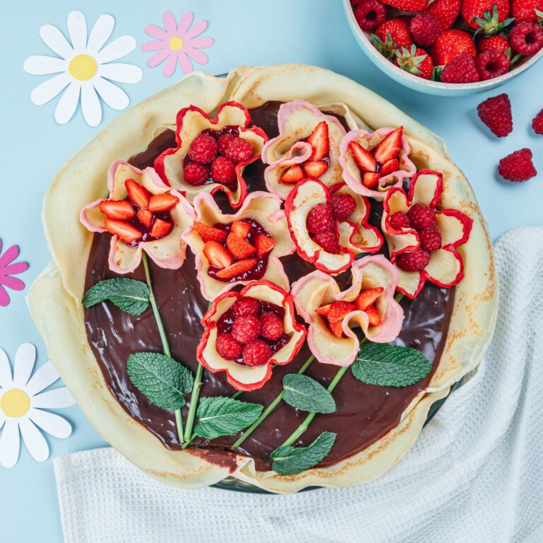 La tarte fleurie au chocolat