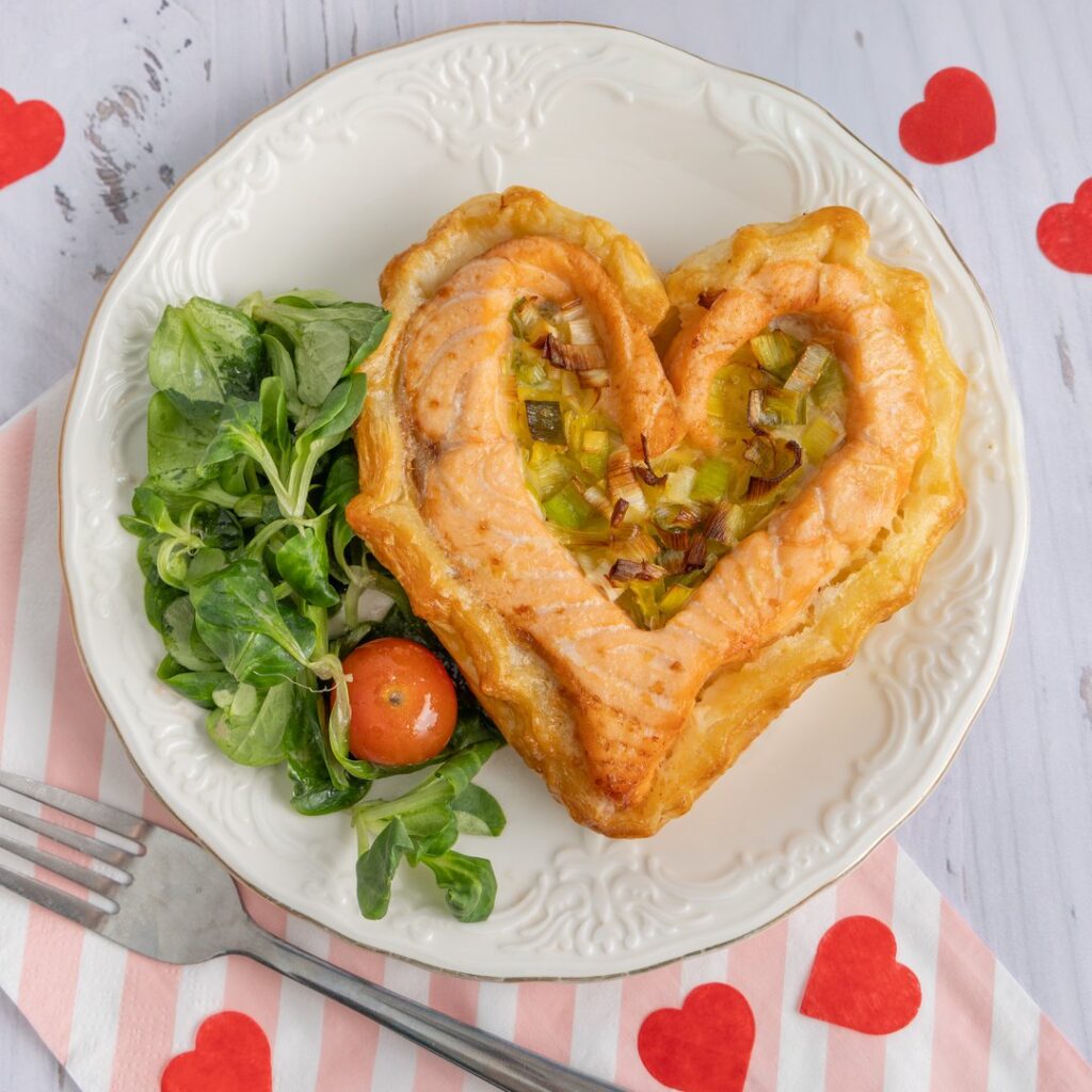 Valentine’s Day Salmon Heart Pastries