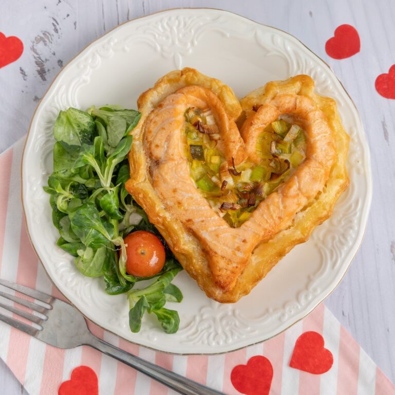 Valentine’s Day Salmon Heart Pastries