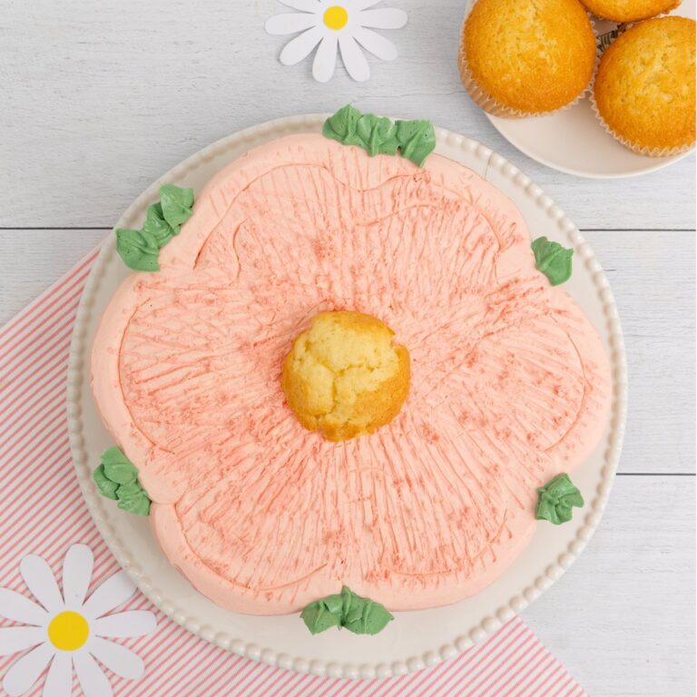 Pink Flower Cupcakes