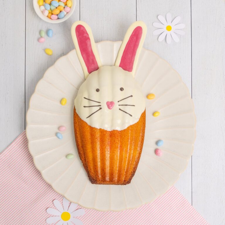 Madeleine lapin vanille-fraise