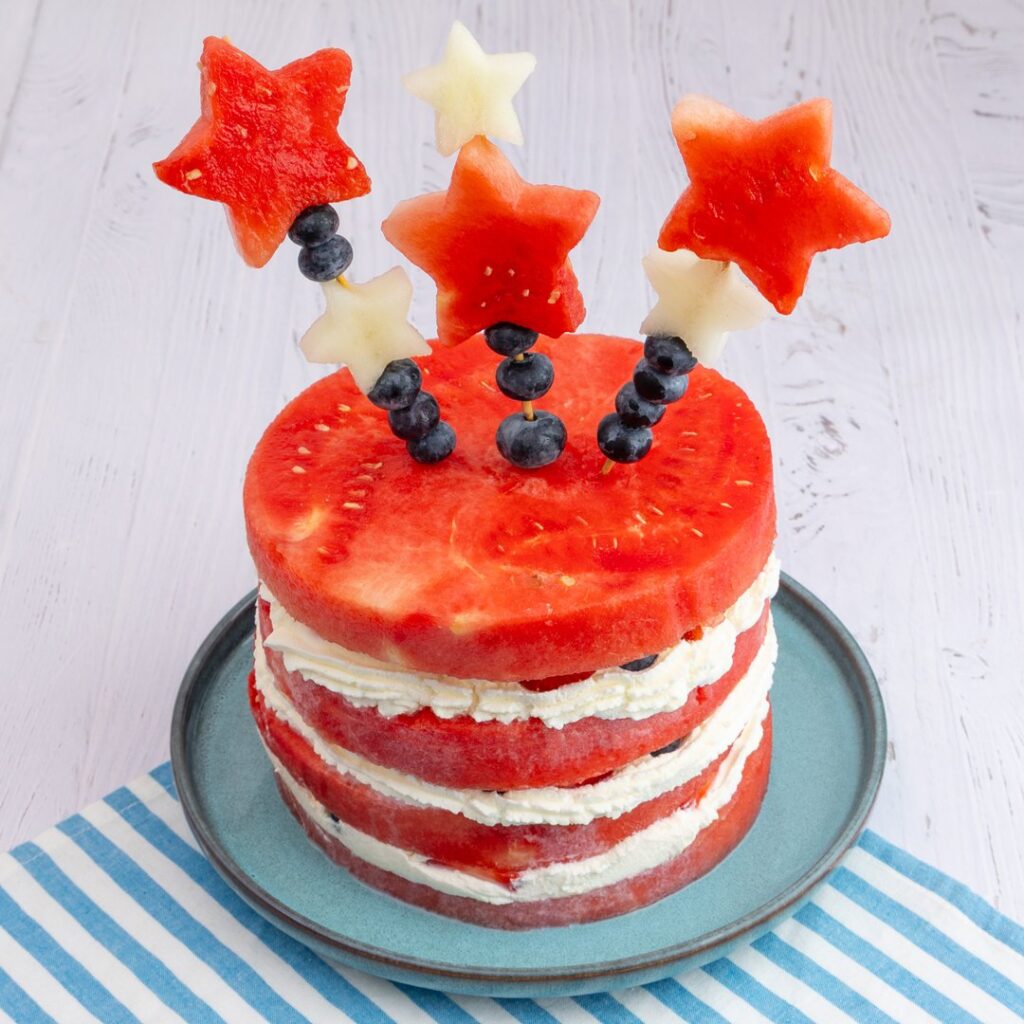 4th of July Fruit Cake