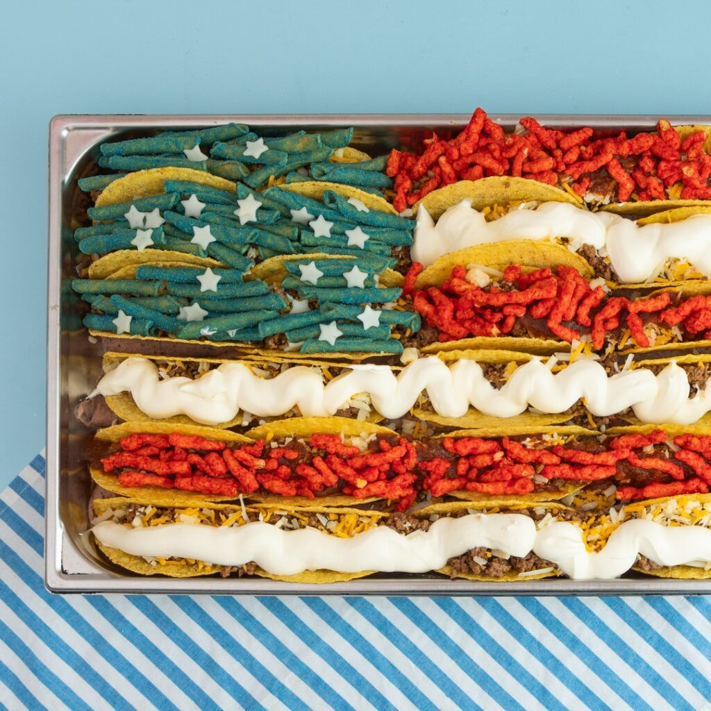 4th of July Flag Tacos To Share