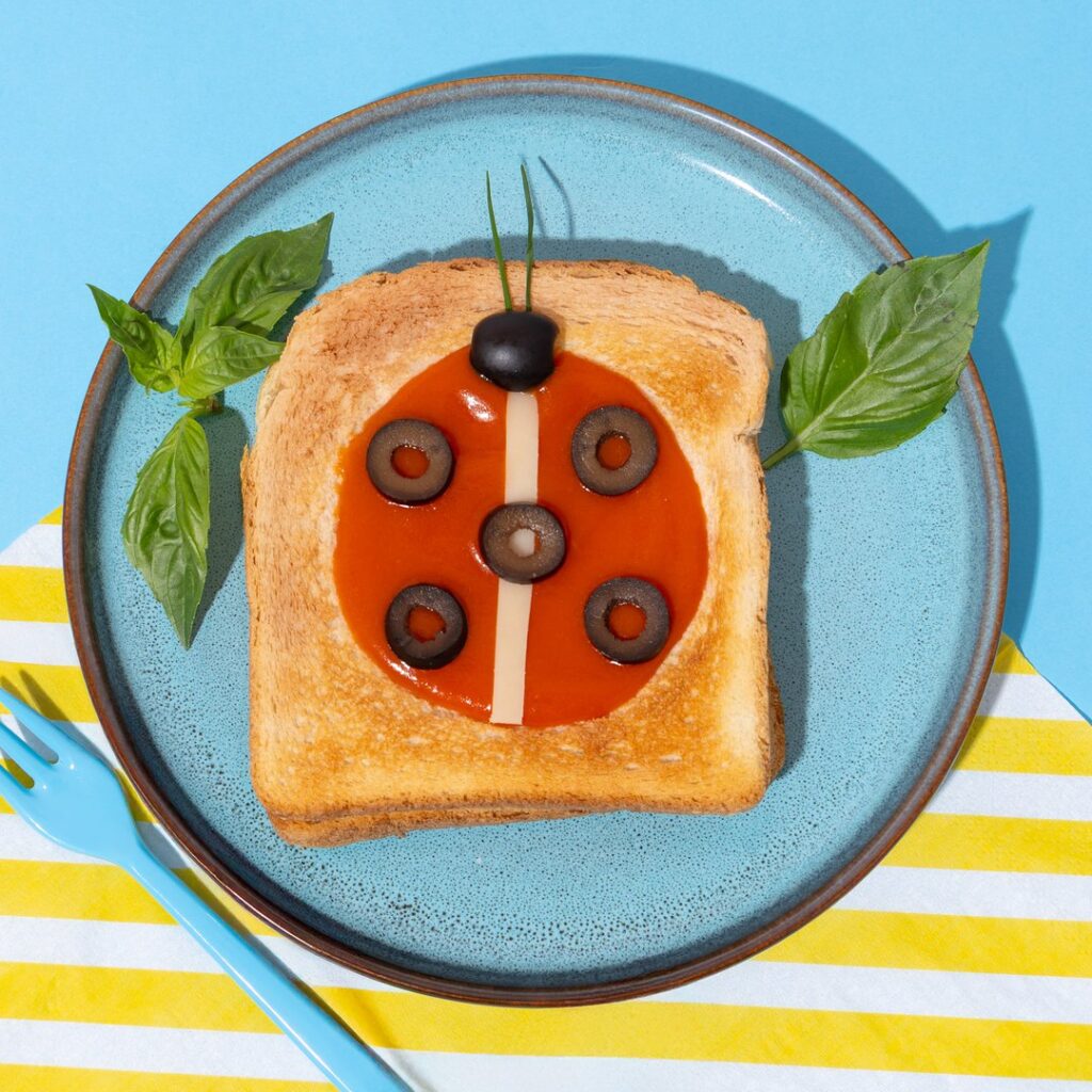 Ladybug Pizza Grilled Cheese