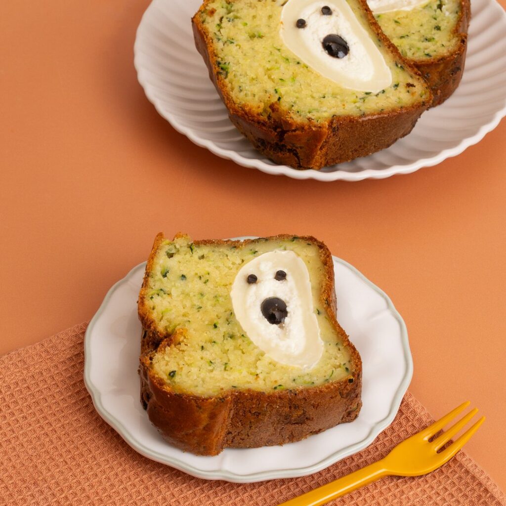 Cake chèvre et courgette d’Halloween