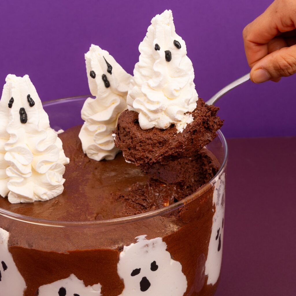 Mousse au chocolat hantée d&rsquo;Halloween