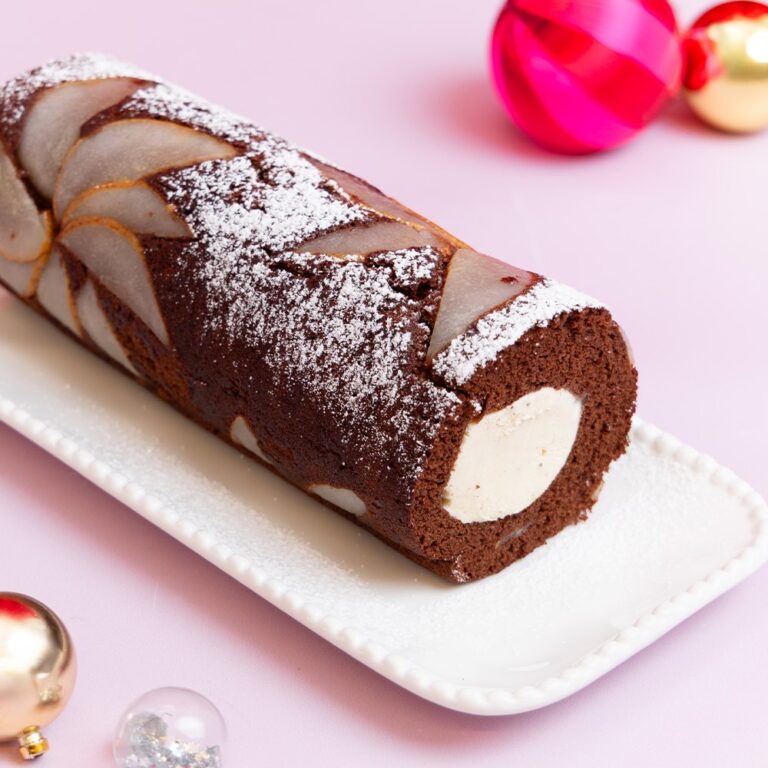 La bûche belle-hélène de Noël