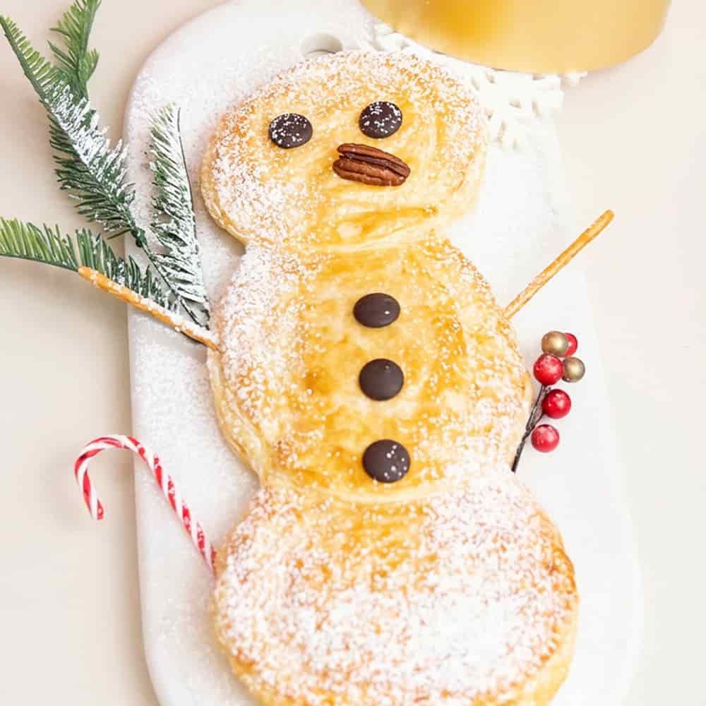 Galette des rois bonhomme de neige