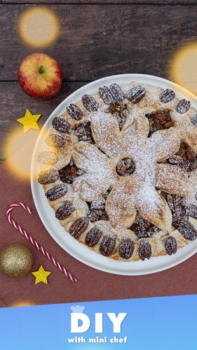 Snowflake Apple Pecan Pie