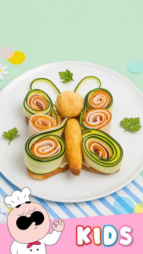 Cheesy Butterfly Zucchini Sandwich
