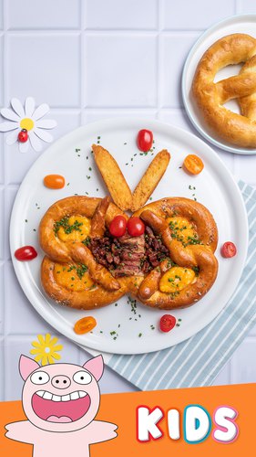 Butterfly Pretzel Breakfast Sandwich