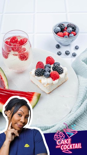 Angel Food Cake & Watermelon Jello Shots