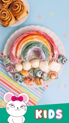 Rainbow Cinnamon Roll