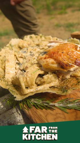 Outdoors Chicken Alfredo