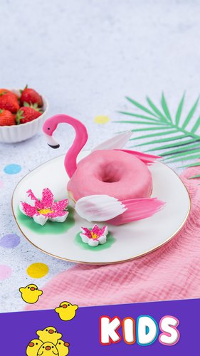 Strawberry Flamingo Donuts