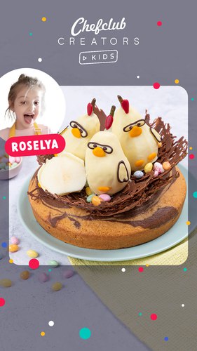 Le gâteau marbré aux poires de Roselya