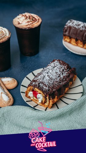 Wafflemisu & Rum Cocktail