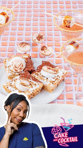 Campfire Macaron Cocktail
