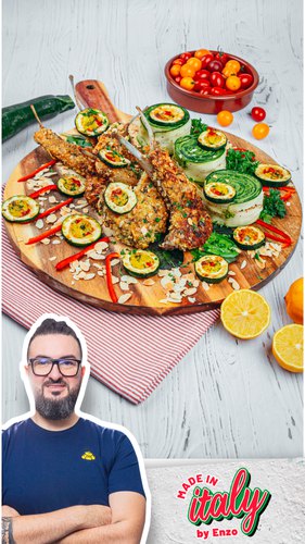 Stingray Lamb Chops & Zucchini Rolls