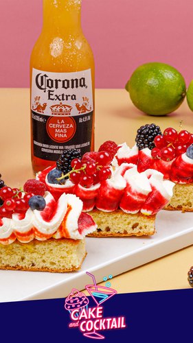 Corona Sunrise & Fruit Cake
