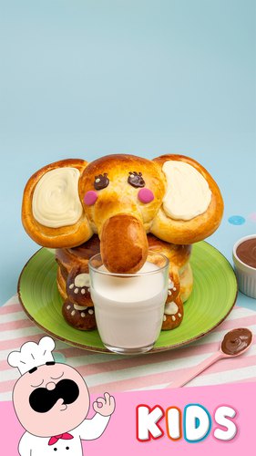 Le goûter brioché du petit éléphant