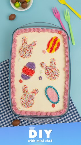 Easter Sheet Pan Ice Cream Cake
