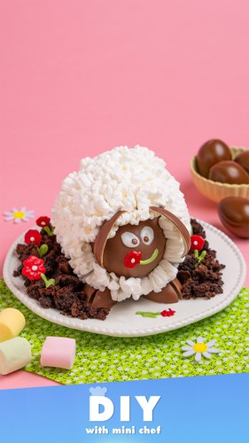Fuzzy Lamb Brownie Trifle
