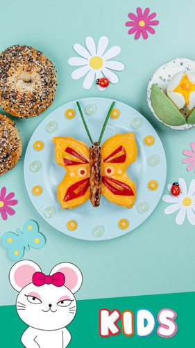 Butterfly Bagel & Log