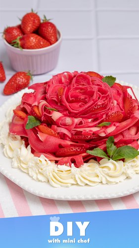 Strawberry Crepe Rose